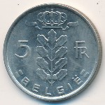 Belgium, 5 francs, 1948–1981