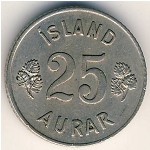 Iceland, 25 aurar, 1946–1967