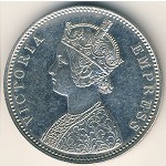 British West Indies, 1 rupee, 1877–1901