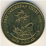 East Caribbean States, 1 dollar, 1981–1986