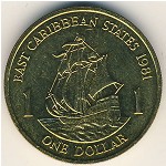 East Caribbean States, 1 dollar, 1981&ndash;1986