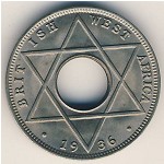 British West Africa, 1/10 penny, 1936