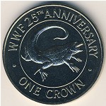 Turks and Caicos Islands, 1 crown, 1988