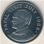 Saint Lucia, 5 dollars, 1986