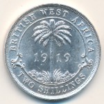 British West Africa, 2 shillings, 1913–1920