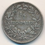 Denmark, 1/2 rigsdaler, 1854–1855
