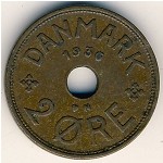 Denmark, 2 ore, 1927&ndash;1940