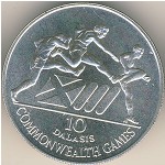 The Gambia, 10 dalasi, 1986
