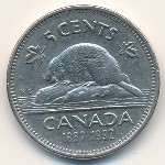 Canada, 5 cents, 1992