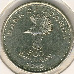 Uganda, 500 shillings, 1998&ndash;2008