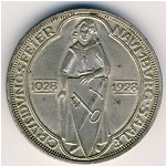 Weimar Republic, 3 reichsmark, 1928