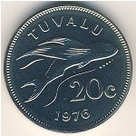 Tuvalu, 20 cents, 1976&ndash;1985