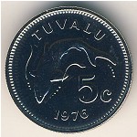 Tuvalu, 5 cents, 1976&ndash;1985