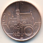 Czech, 10 korun, 1993–2019