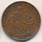 Australia, 1 penny, 1857–1858