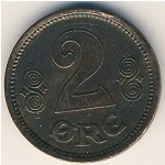 Denmark, 2 ore, 1913&ndash;1917