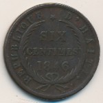 Haiti, 6 centimes, 1846