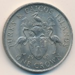 Turks and Caicos Islands, 1 crown, 1969