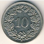Швейцария, 10 раппенов (1932&ndash;1939 г.)
