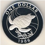 Bermuda Islands, 1 dollar, 1986
