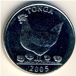 Тонга, 5 сенити (2002&ndash;2005 г.)
