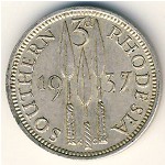 Southern Rhodesia, 3 pence, 1937