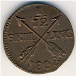 Швеция, 1/12 скиллинга (1802&ndash;1808 г.)