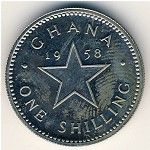 Ghana, 1 shilling, 1958