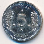 Tonga, 5 seniti, 1967