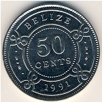 Белиз, 50 центов (1974&ndash;1993 г.)