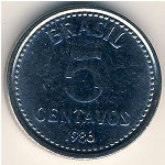 Brazil, 5 centavos, 1986–1988