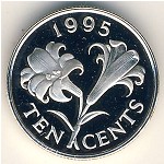 Bermuda Islands, 10 cents, 1995