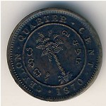 Цейлон, 1/4 цента (1870&ndash;1901 г.)