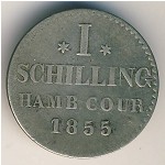 Hamburg, 1 schilling, 1855