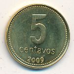 Аргентина, 5 сентаво (2006–2011 г.)