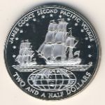 Острова Кука, 2 1/2 доллара (1973–1974 г.)