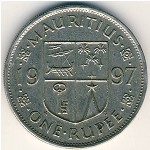 Mauritius, 1 рупия, 1987&ndash;2005