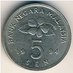 Малайзия, 5 сен (1989&ndash;2007 г.)