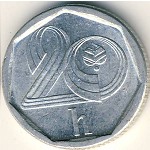 Czech, 20 haleru, 1993–1997