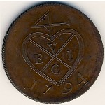 Бомбей, 1 пайса (1791&ndash;1794 г.)
