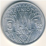 Reunion, 5 francs, 1955–1973