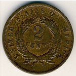 USA, 2 cents, 1864–1973