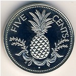 Bahamas, 5 cents, 1974–2005