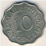 Маврикий, 10 центов (1954&ndash;1978 г.)