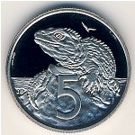 New Zealand, 5 cents, 1986–1998