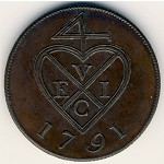 Бомбей, 1 1/2 пайса (1791&ndash;1794 г.)
