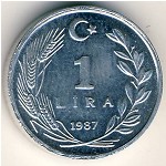 Турция, 1 лира (1985–1989 г.)