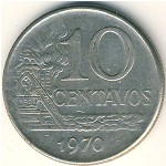 Brazil, 10 centavos, 1970