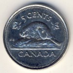 Canada, 5 cents, 1952–2002