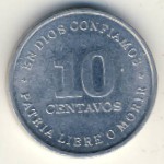 Nicaragua, 10 centavos, 1987